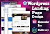 create responsive wordpress landing page design with in 24h