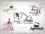 design natural hair, boutique and cosmetics logo