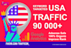 provide organic website traffic exclusively from USA