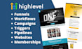 build your gohighlevel funnels and automation