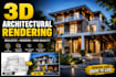 create realistic 3d architectural rendering or visualization