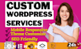 customize wordpress, fix themes design issues, build custom wordpress website