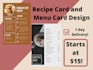creatively design your menu card and recipe card