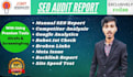 provide SEO audit report, competitor website audit, analysis and action
