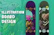 design an illustration with my style on your skateboard deck