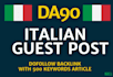 post a contextual italian guest post backlink with dofollow high da
