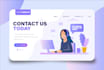 do modern flat illustration for landing page or mobile app