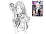draw an excellent  line art portrait from photo