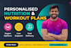 create a custom diet nutrition meal plan for you