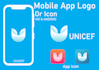 design clean modern mobile app logo or app icon