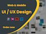 design creative web mobile app UI mockup