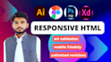 convert sketch, PSD, xd, and figma to responsive HTML CSS