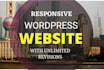 create responsive wordpress website and landing page design