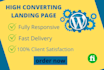 create a responsive landing page website,one page website