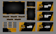 design animated twitch overlay and stream package