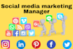 be your social media marketing manager fb, ig, twitter, pinterest, and linkedin