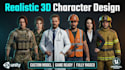 create highly realistic 3d game characters for unity and unreal engine 5