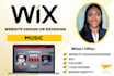 design an artist, music, or musician wix website
