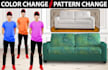 do super realistic color change or correction and pattern change of product fast