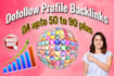 do 100 high da contextual SEO dofollow profile backlinks