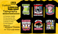 do bulk typography , custom graphic t shirt designs or streetwear design for pod
