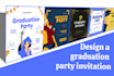 design a graduation party invitation or announcement card