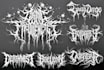 design an atmospheric black metal and dungeon synth logo