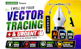 do urgent graphic design image editing and vector tracing within hours
