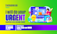 do fast graphic design image editing and vector tracing within hours