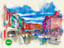 create your photo into architecture watercolor sketch effect
