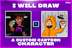 draw a custom cartoon character