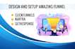 build funnels on kartra, clickfunnels, go high level, kajabi