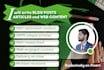 write SEO friendly web content, blog posts, and articles