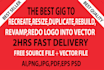 enhance, revamp, duplicate, recreate, redo logo in two hrs