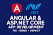 build and fix angular and asp net core web apps