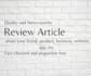 create a journalistic review article about your brand