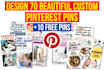 design 70 beautiful custom pinterest pins