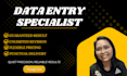 do accurate data entry, web research, typing work for you