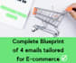 provide you with the sequence of 4 abandoned cart emails tailored for ecommerce