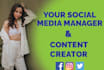 be your facebook, instagram manager, and content creator