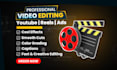 do video editing for social media, instagram, tiktok and youtube editing