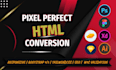convert figma to HTML, PSD to HTML, xd to HTML CSS bootstrap5 responsive design