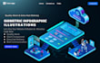 design a colorful flat and isometric illustration
