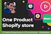 design one product shopify dropshipping store
