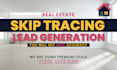 do real estate llc, bulk skip tracing and leads generations