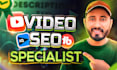optimize youtube channel video SEO to improve ranking and visibility