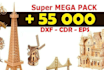 give you 55000 dxf cdr laser cut vector 3d files