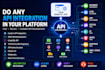 integrate rest API, webhook automation or saas API into your platform