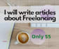 write outstanding articles about freelancing