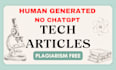 write tech review, tech blogs, tech articles for you